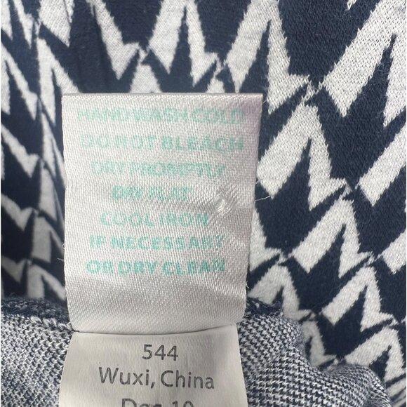 Lilly Pulitzer Jonah Crane Pose Navy & White Knit Sweater Dress 3/4 Sleeves M - Picture 7 of 13